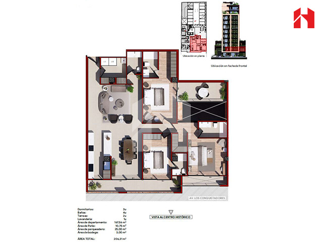 Vendo departamento en Cuenca – sector Los Conquistadores (DP3841)